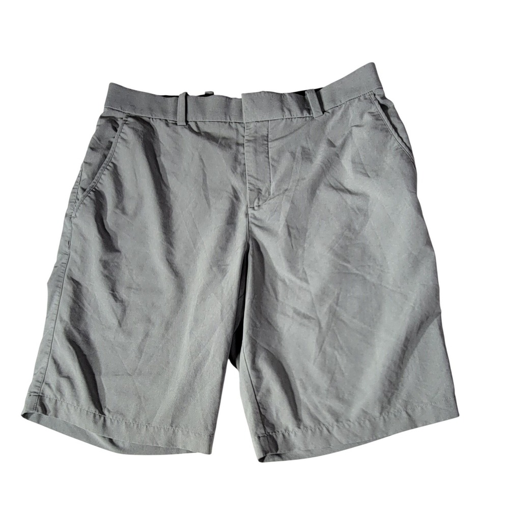 Nike Dri-FIT Mens Golf Shorts Grey Flat Front Size 34 Activewear Performance